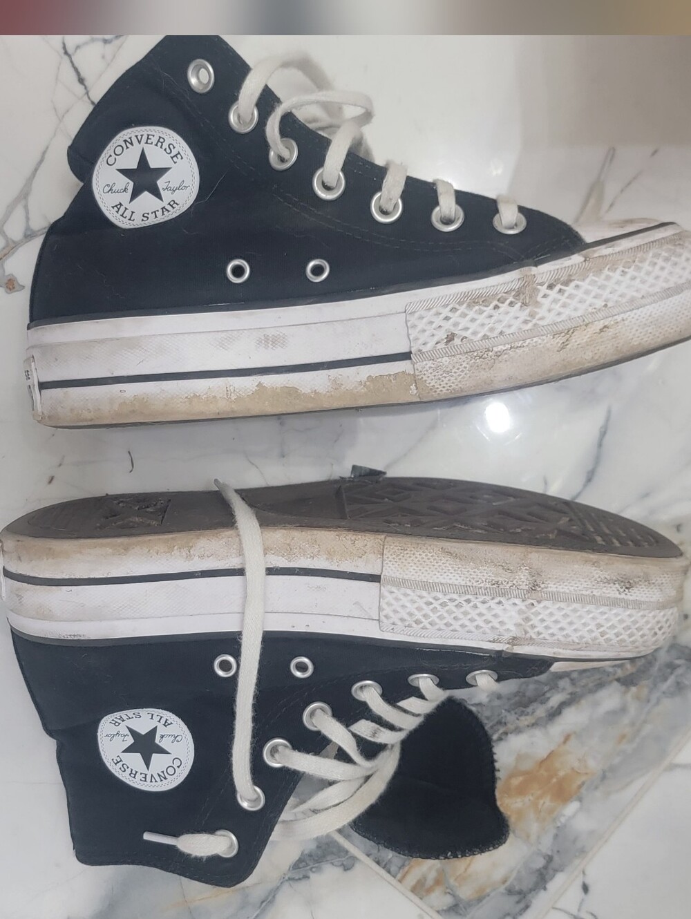 Converse Black & White High Top Sneakers